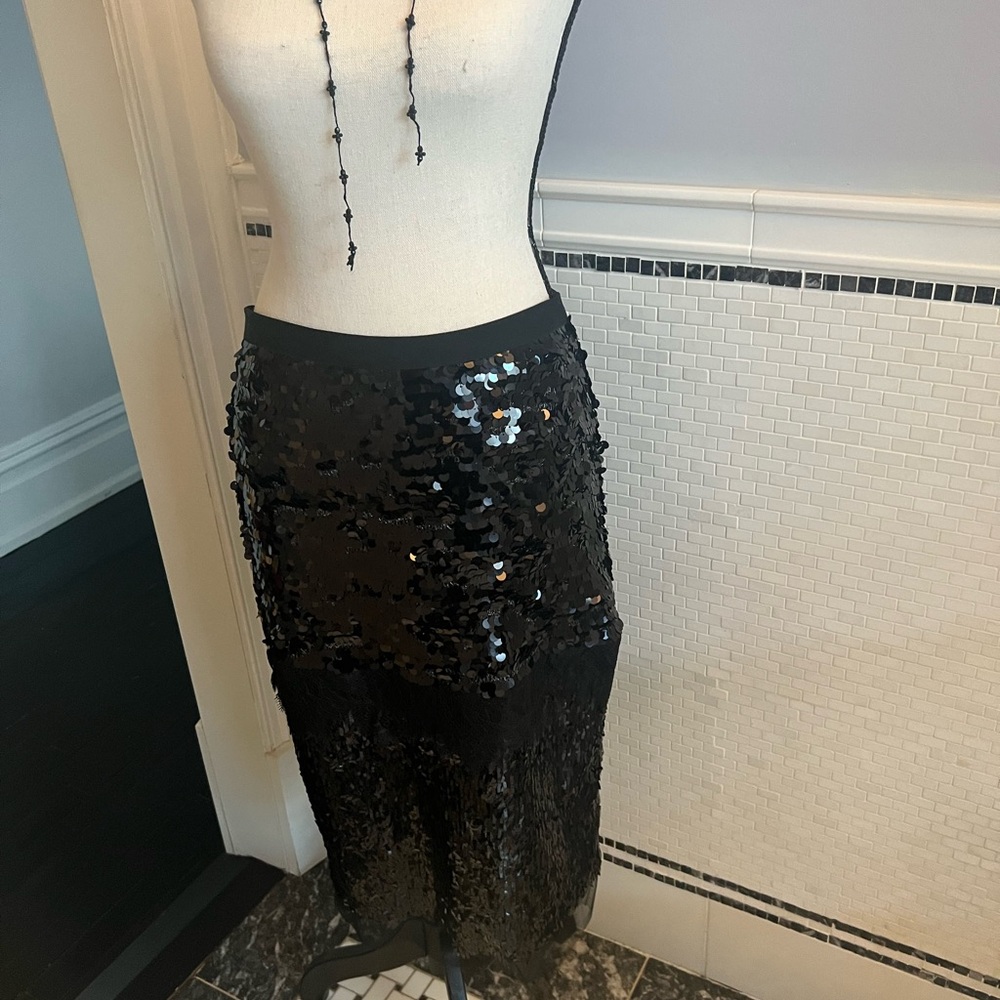 Black Sequin Skirt